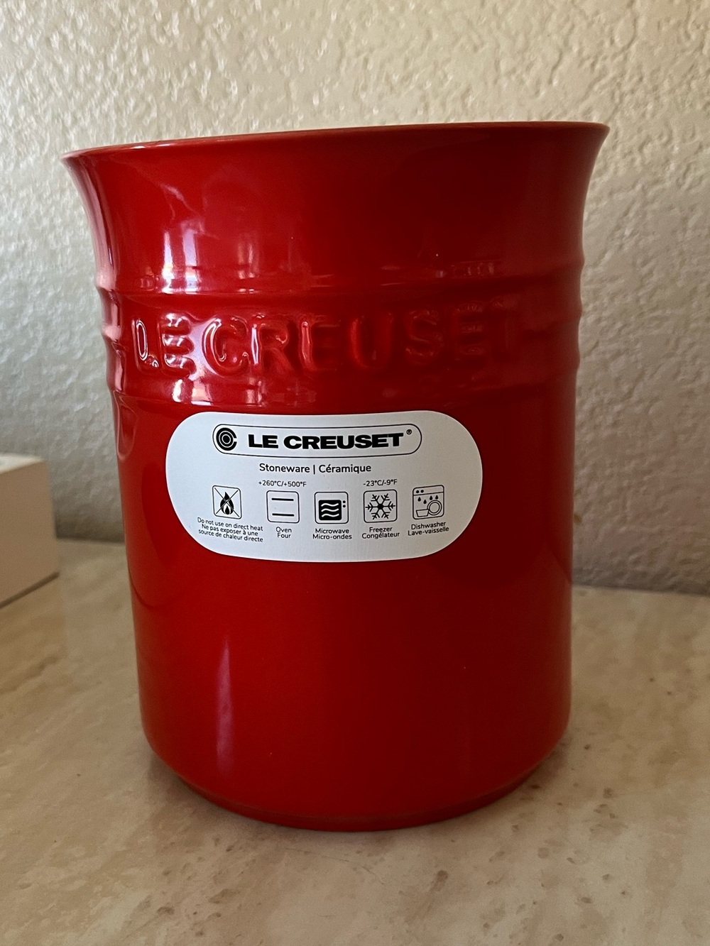 Le Creuset 1L Utensil Crock Carmin Brand New